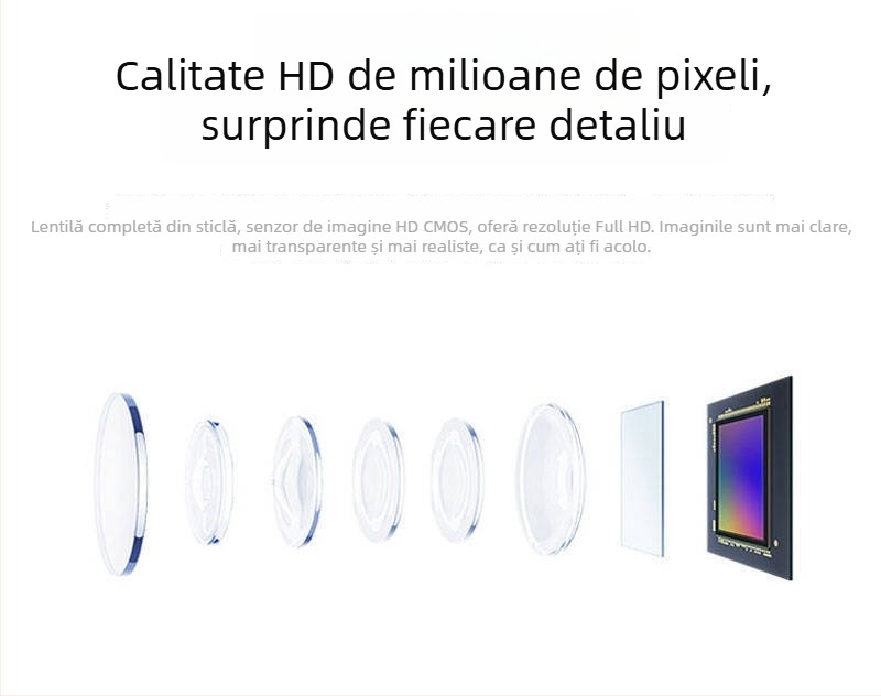 A9 Cameră wireless cu Wi‑Fi pentru vizionare pe mobil, ultra‑clară, cameră de rețea pentru interior și exterior