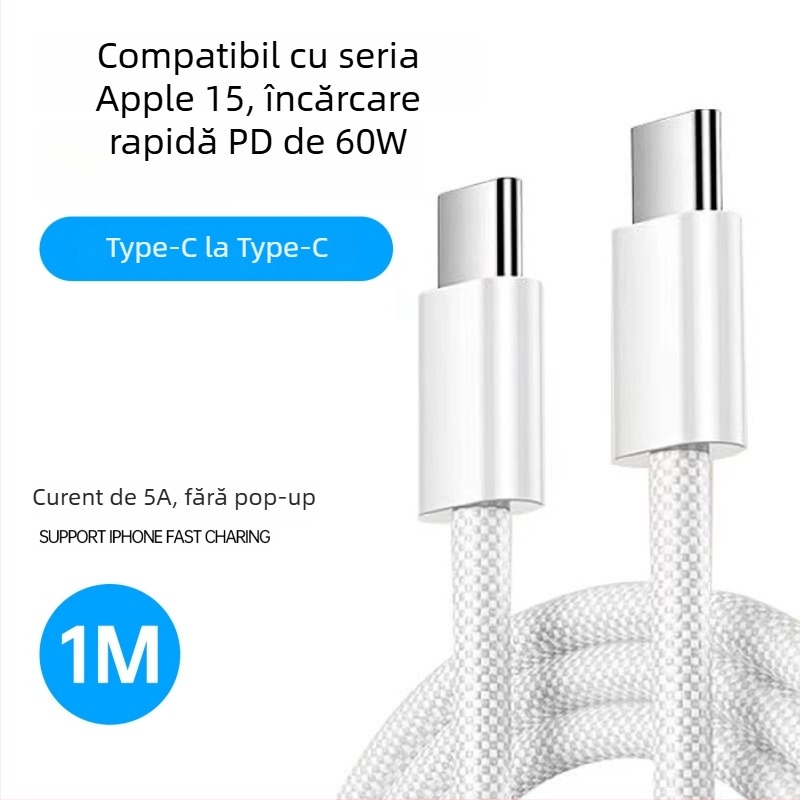 Cablu de date ultra‑lung de 1–2 m, încărcare rapidă, cu conectori USB-C, Micro USB și Lightning; compatibil cu dispozitive Android și Apple, suport 5A/6A încărcare