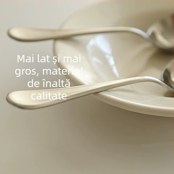 Lingură din oțel inoxidabil mat 18/10, cupă adâncă, cap mare, pentru taitei, supă, terci și nest de păsări
