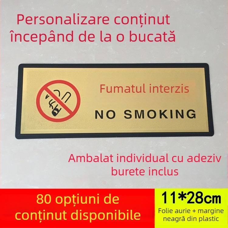 Semn de perete Interzis fumat – Siguranță la incendiu pentru atelier