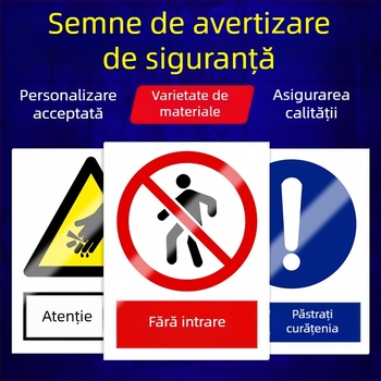 Semnal de securitate PVC reflectorizant pentru șantiere — avertisment, interdicție de fumat, potrivit pentru ateliere și fabrici, materiale PVC, aluminiu și acrilic