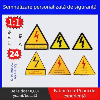 Semne de siguranță personalizate, semne de avertizare pentru pericole, semne reflectorizante de avertizare la incendiu pentru depozite, fabrici, drumuri și șantiere