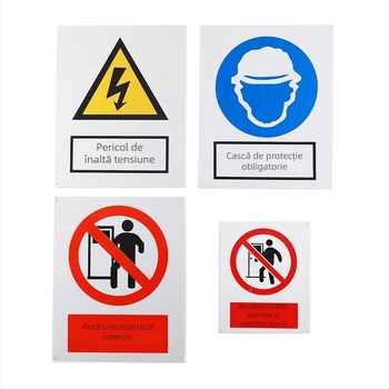 Semne de siguranță personalizate, semne de avertizare pentru pericole, semne reflectorizante de avertizare la incendiu pentru depozite, fabrici, drumuri și șantiere