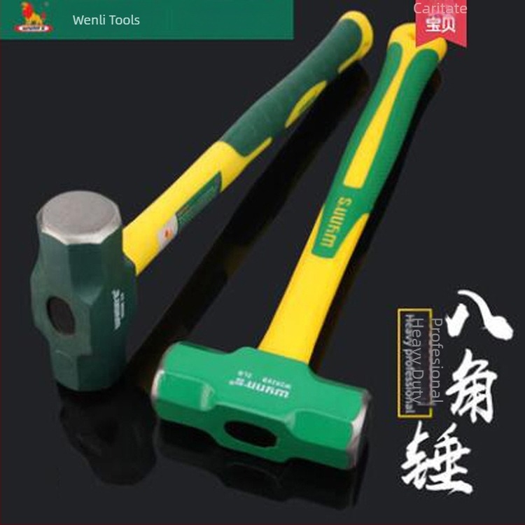 Power Lion ciocan octogonal cu mâner din fibră de sticlă, cap din oțel cu conținut înalt de carbon, 2–16 lb, model W0335A
