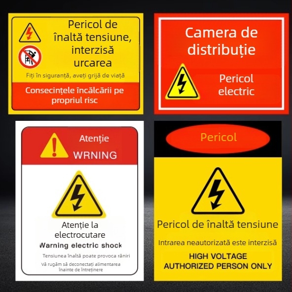 Semne de siguranță pentru tabloul de distribuție, etichete de avertizare pentru atelier, personalizate