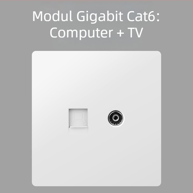 Keka 86 Panou de perete ascuns CCTV pentru TV cu Gigabit Ethernet și port Coaxial TV