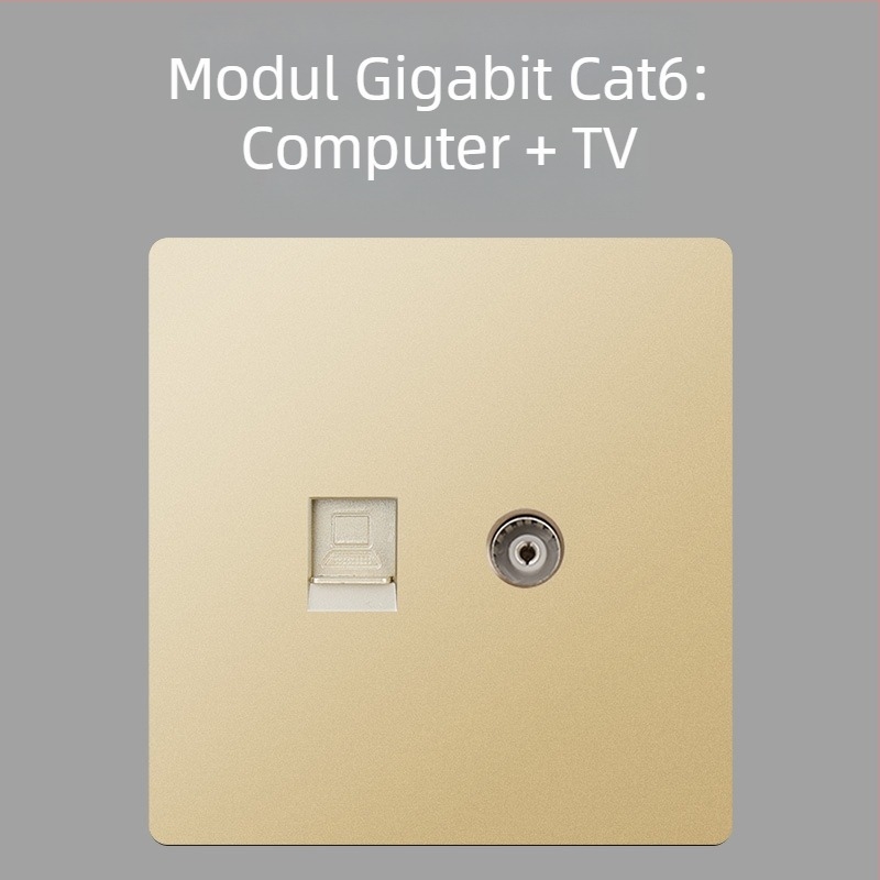 Keka 86 Panou de perete ascuns CCTV pentru TV cu Gigabit Ethernet și port Coaxial TV