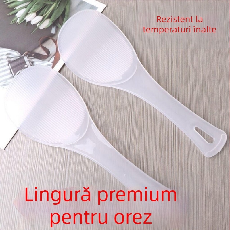 Lingură pentru orez, antiaderentă, alimentară, rezistentă la temperaturi înalte, plată, grosime extra