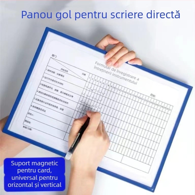 Placă de identificare a stării de funcționare cu suport magnetic pentru carduri pentru echipamente de stingere a incendiilor – liste de verificare pentru inspecții de rutină și întreținere a mașinilor