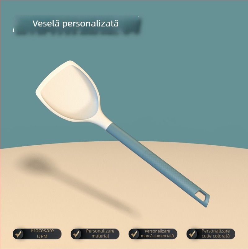 Set personalizat de ustensile de bucătărie din silicon: spatule, lingură de supă și strecurătoare