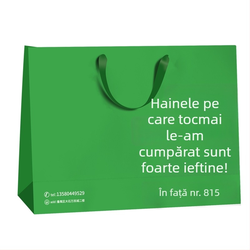 Geantă de cumpărături din carton kraft alb, în stil geantă de mână, personalizabilă cu logo tipărit