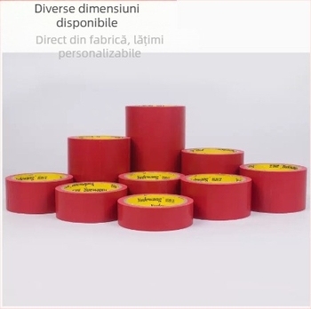 Bandă roșie de avertizare din PVC pentru marcarea podelei și siguranță împotriva incendiilor — 12mm x 18yd