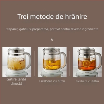 D18F1 Ceainic de sănătate, corp din sticlă, 1,8 L, multifuncțional pentru casă și birou