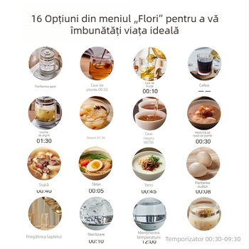 D18F1 Ceainic de sănătate, corp din sticlă, 1,8 L, multifuncțional pentru casă și birou
