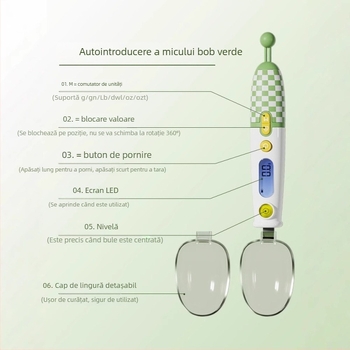 Dopamine linguriță de măsurare creativă cu model pătrățos și scară, pentru bucătărie și coacere — măsurare precisă pentru cafea, lapte praf, făină de orez