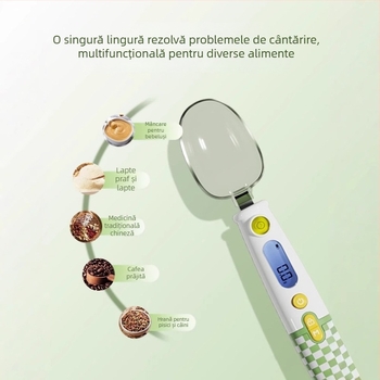 Dopamine linguriță de măsurare creativă cu model pătrățos și scară, pentru bucătărie și coacere — măsurare precisă pentru cafea, lapte praf, făină de orez