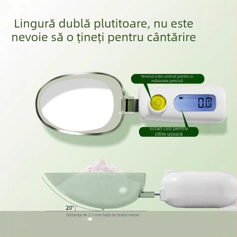 Dopamine linguriță de măsurare creativă cu model pătrățos și scară, pentru bucătărie și coacere — măsurare precisă pentru cafea, lapte praf, făină de orez
