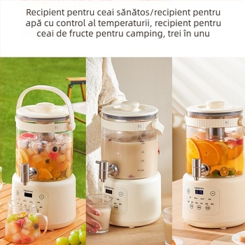 Ceainic inteligent cu temperatură constantă, cu funcții integrate de fierbere și infuzare, fierbător de apă, ceainic mare pentru ceaiuri cu flori, pentru uz casnic