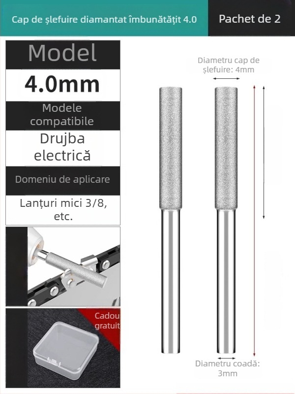 Cap de șlefuit cu diamant ceramic pentru pilă electrică și mașini de șlefuit lanțuri – accesoriu pentru pilă circulară