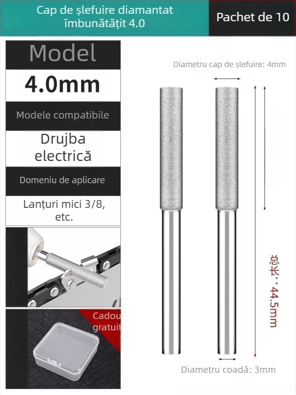 Cap de șlefuit cu diamant ceramic pentru pilă electrică și mașini de șlefuit lanțuri – accesoriu pentru pilă circulară