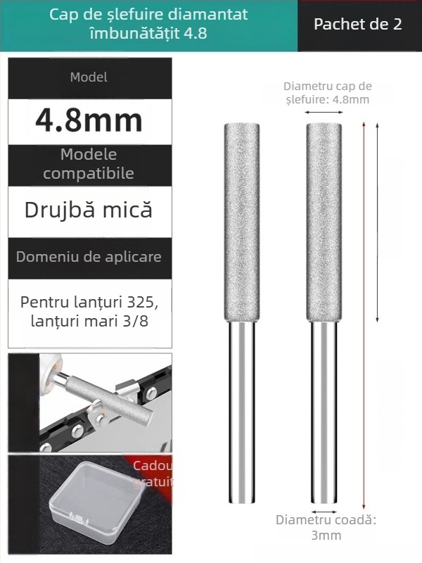 Cap de șlefuit cu diamant ceramic pentru pilă electrică și mașini de șlefuit lanțuri – accesoriu pentru pilă circulară