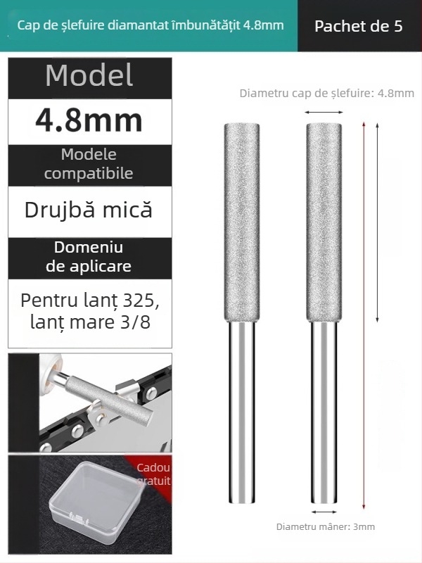 Cap de șlefuit cu diamant ceramic pentru pilă electrică și mașini de șlefuit lanțuri – accesoriu pentru pilă circulară