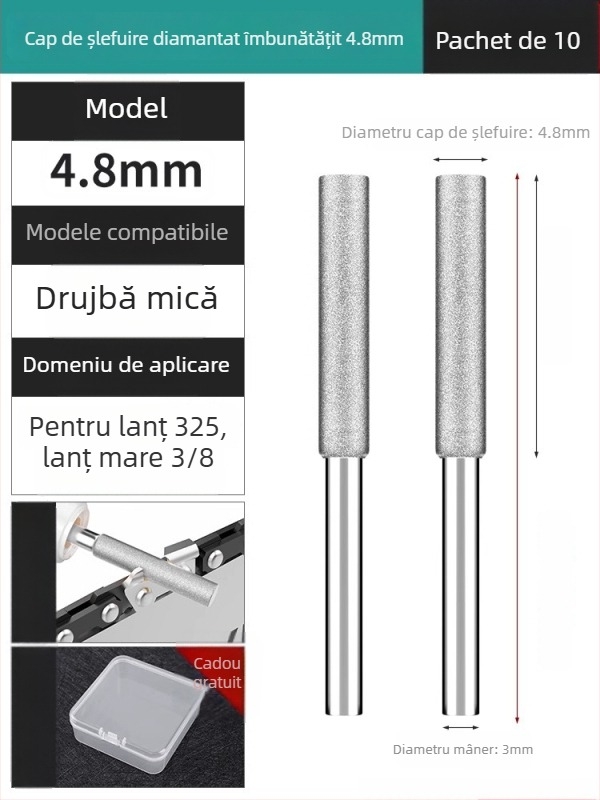 Cap de șlefuit cu diamant ceramic pentru pilă electrică și mașini de șlefuit lanțuri – accesoriu pentru pilă circulară