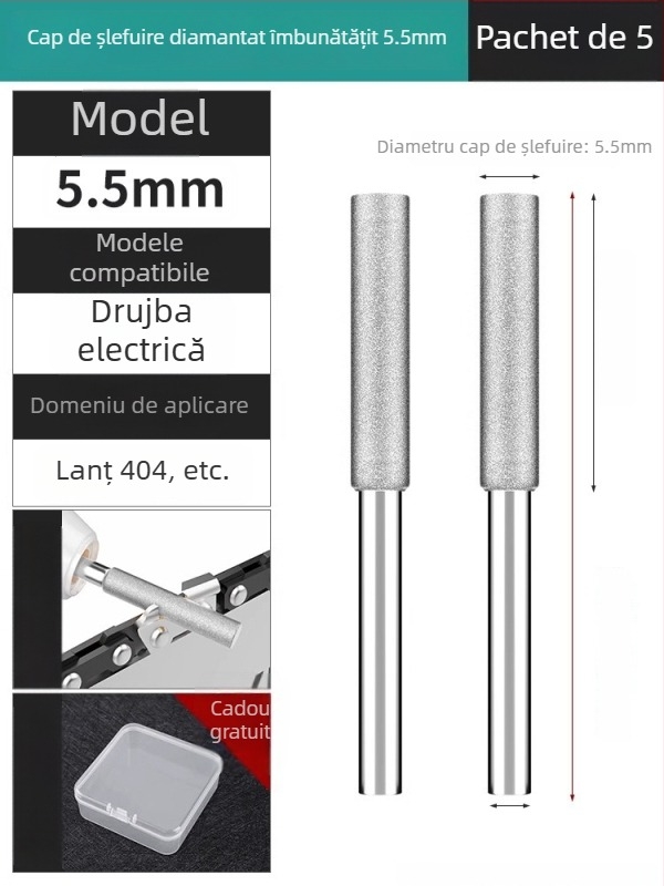 Cap de șlefuit cu diamant ceramic pentru pilă electrică și mașini de șlefuit lanțuri – accesoriu pentru pilă circulară