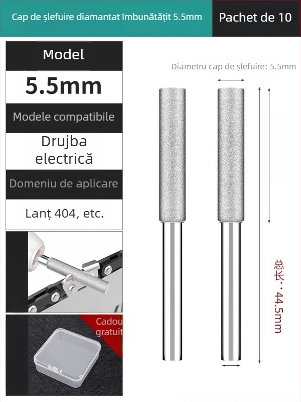Cap de șlefuit cu diamant ceramic pentru pilă electrică și mașini de șlefuit lanțuri – accesoriu pentru pilă circulară