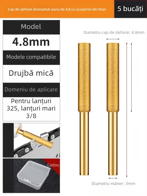 Cap de șlefuit cu diamant ceramic pentru pilă electrică și mașini de șlefuit lanțuri – accesoriu pentru pilă circulară