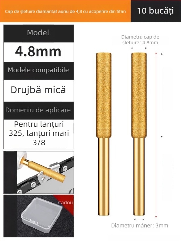 Cap de șlefuit cu diamant ceramic pentru pilă electrică și mașini de șlefuit lanțuri – accesoriu pentru pilă circulară