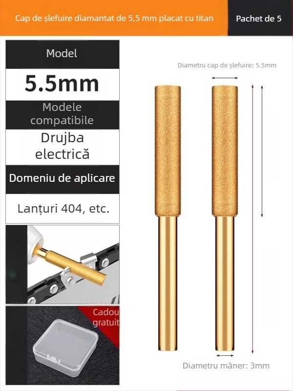 Cap de șlefuit cu diamant ceramic pentru pilă electrică și mașini de șlefuit lanțuri – accesoriu pentru pilă circulară