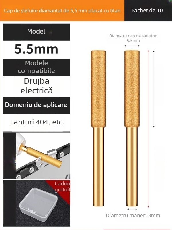 Cap de șlefuit cu diamant ceramic pentru pilă electrică și mașini de șlefuit lanțuri – accesoriu pentru pilă circulară