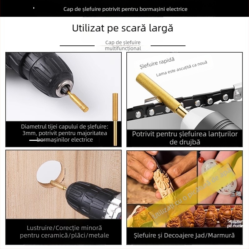 Cap de șlefuit cu diamant ceramic pentru pilă electrică și mașini de șlefuit lanțuri – accesoriu pentru pilă circulară
