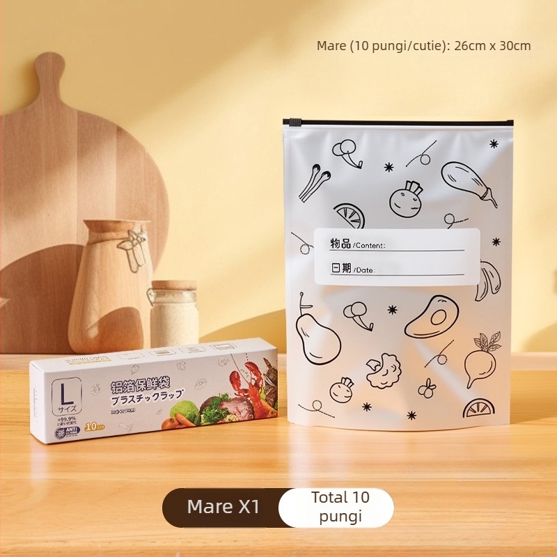 Pungi din folie de aluminiu, de calitate alimentară, pentru frigider și congelator, pungi sigilante pentru depozitare în bucătărie