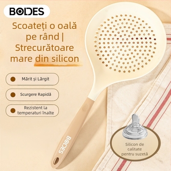 Silicon extensibil în două nuanțe, pentru uz casnic, rezistent la temperaturi înalte, pentru paste și găluște, strecurătoare de bucătărie multifuncțională, dimensiune mare
