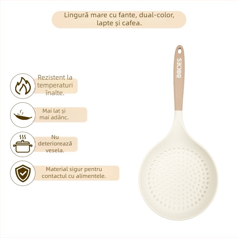 Silicon extensibil în două nuanțe, pentru uz casnic, rezistent la temperaturi înalte, pentru paste și găluște, strecurătoare de bucătărie multifuncțională, dimensiune mare