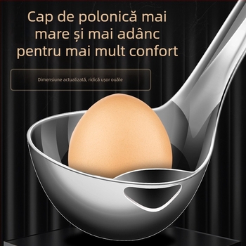 Lingură de filtru pentru ulei din oțel inoxidabil 316L, lungă pentru gătit, utilizare casnică, separare a uleiului în supe și fondue