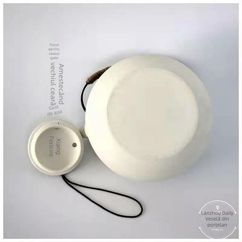 Set pentru prepararea ceaiului cu lampă de alcool, ceainic ceramic cu încălzitor, accesorii pentru ceremonia ceaiului, 1000 ml, stil retro