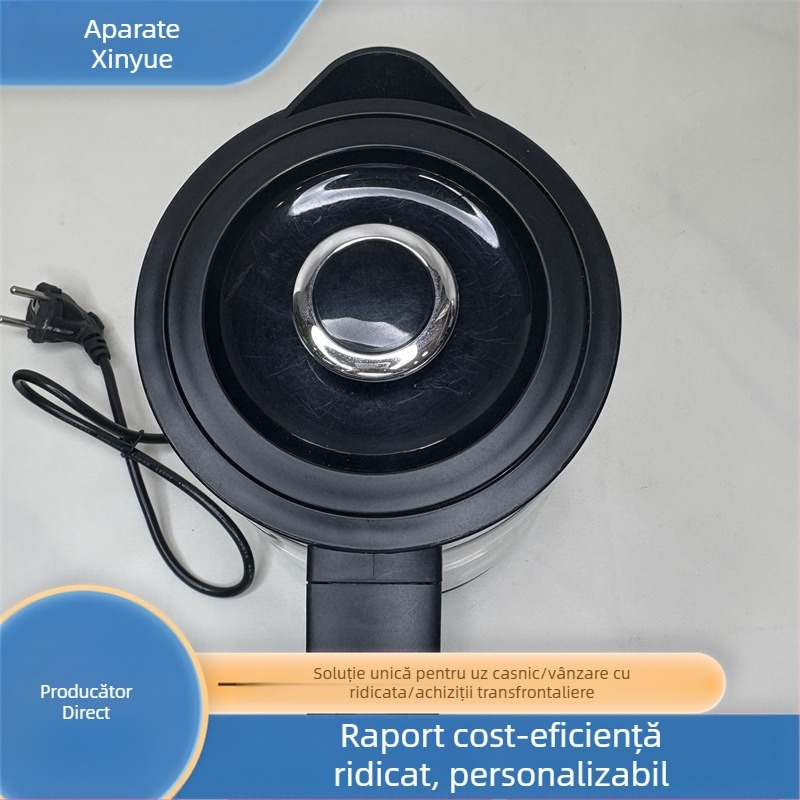 Ceainic din sticlă cu pereți drepți pentru gătire sănătoasă, ceainic din sticlă 2 în 1 pentru fierbere și gătit