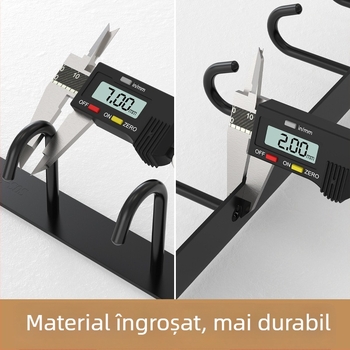 Suport de ușă din oțel inoxidabil 304, cu un rând lung de cârlige pentru pahare