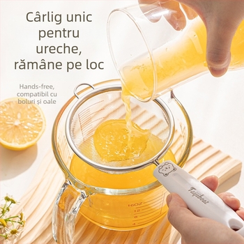 Guangyi lingură-filtru din oțel inoxidabil 304, plasă ultra-fină pentru hrana bebelușilor, sită pentru zahăr pudră și pudră de cacao