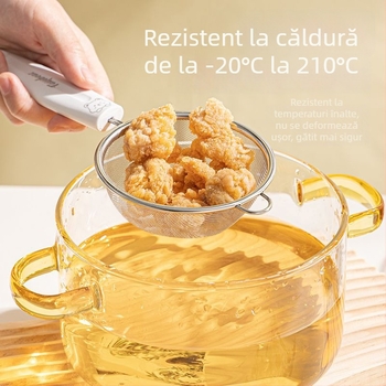 Guangyi lingură-filtru din oțel inoxidabil 304, plasă ultra-fină pentru hrana bebelușilor, sită pentru zahăr pudră și pudră de cacao