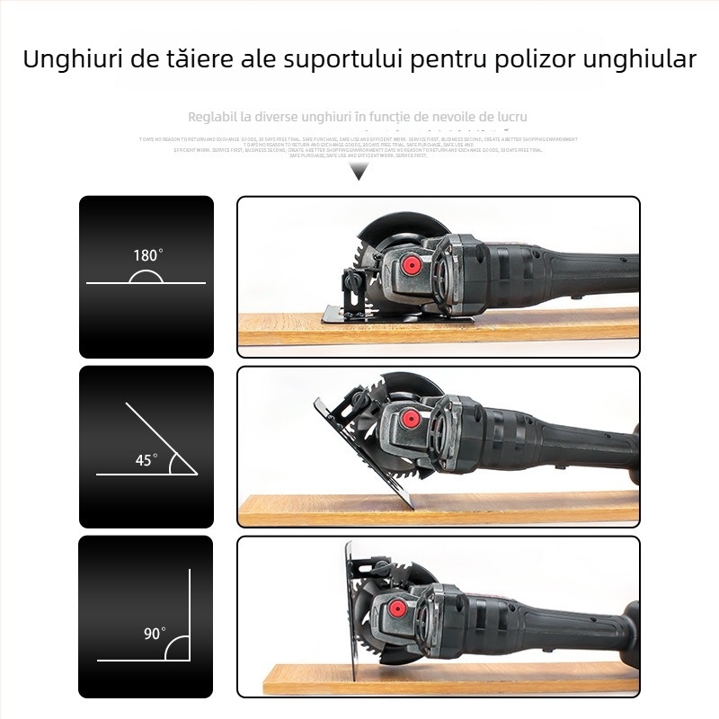 Mekla suport de bază din fier pentru polizor unghiular și polizor manual – protecție pentru masa de tâmplă și cadru pentru circulară