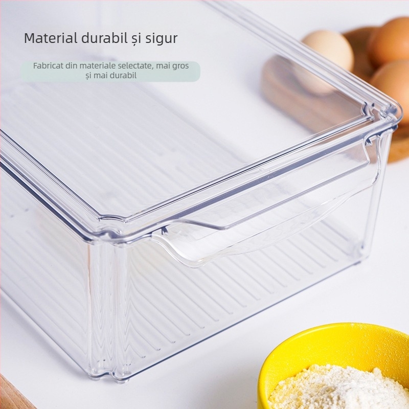 Cutie transparentă pentru dospirea aluatului, din plastic, pentru frigider, de calitate alimentară, pentru pâine și produse de patiserie