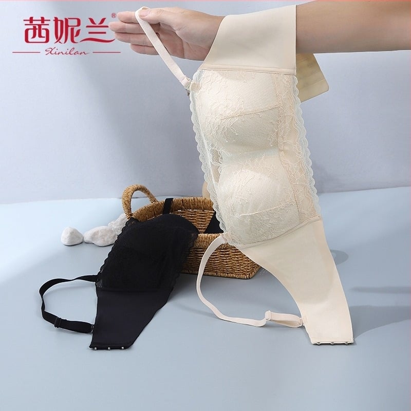 Bustier Tube Top cu căptușeală din Mulberry Silk, fără sârmă, croială subțire pentru vară, respirabil, bretele reglabile, fără cusături