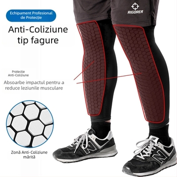 Protecții pentru gambe cu model fagure, acoperire completă, protecție anti-coliziune pentru alergare, baschet și ciclism