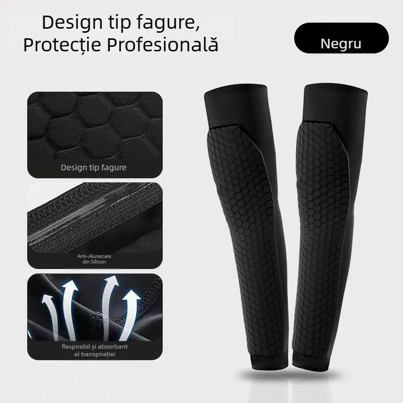 Protecții pentru gambe cu model fagure, acoperire completă, protecție anti-coliziune pentru alergare, baschet și ciclism