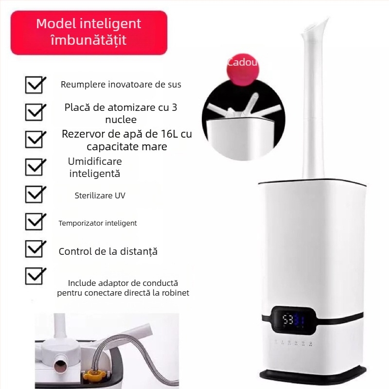 Umidificator ultrasonic industrial, cu capacitate mare și emisii de ceață puternice, pentru conservarea fructelor și legumelor în mediul comercial și sterilizare prin atomizare