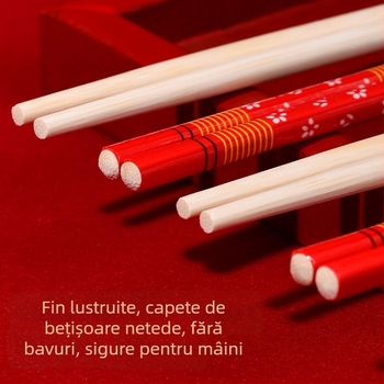 Bețișoare de bambus de unică folosință, în înveliș de hârtie, ambalate individual, de înaltă calitate, extra-lungi și groase, pentru nunți, inaugurări și zile de naștere